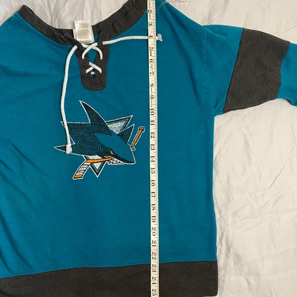 San Jose Sharks Women’s Off The Shoulder Sweater - Picture 7 of 8